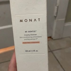 Monat be gentle creamy cleanser.